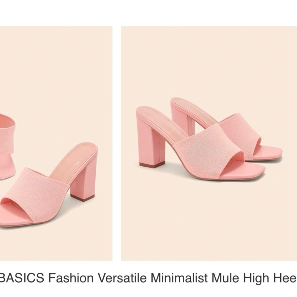 CUCCOO BASICS Fashion Versatile Minimalist Mule High Heel